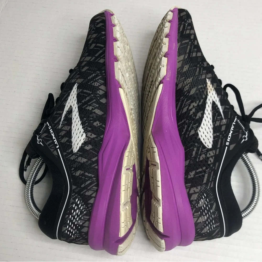 Brooks Sneakers Launch 5 Womens Size 9 Running Shoes Black Purple 1202661B090
